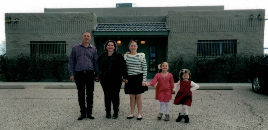 The Durazo family in front of our current  office in the year 2017. Durazo's Roofing has been serrving Tucson since 2005.